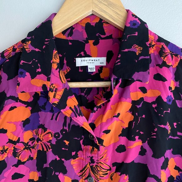 Equipment Long-Sleeve Floral Shirt/Blouse - Picture 8 of 9